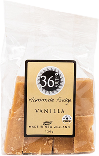 An image of 35 degrees south  handmade vanilla fudge. A delicious fudge that goes well with any of our gift boxes. 