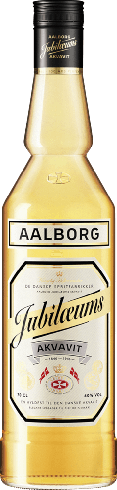 Load image into Gallery viewer, An image of a bottle of Aalborg Jubiläums Danish Akvavit Aquavit 700ml, best Scaninavian spirit