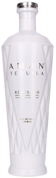 An image f a beautiful bottle of Aman Reposado Tequila 700ml