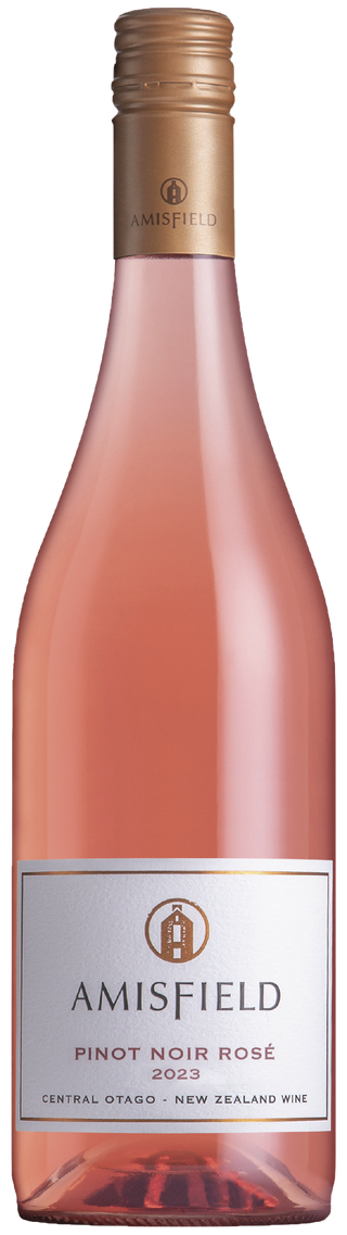 An image of a bottle of Amisfield Central Otago Pinot Noir Rosé wine.