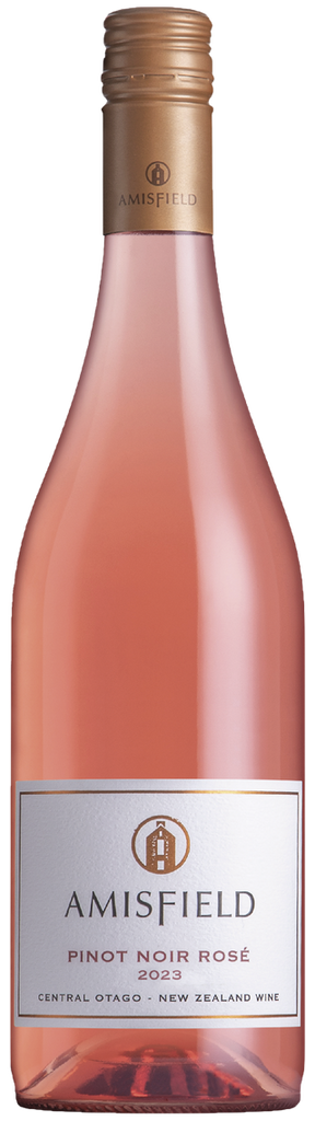 An image of a bottle of Amisfield Central Otago Pinot Noir Rosé wine.