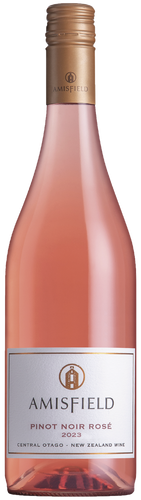 An image of a bottle of Amisfield Central Otago Pinot Noir Rosé wine.