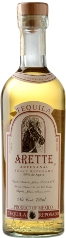 Load image into Gallery viewer, A bottle of Arette Tequila Reposado on a white background