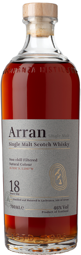 An image of a bottle of Arran 18 Year Old Single Malt Scotch Whisky