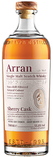 An image of a bottle of Arran Bodega Sherry Cask Single Malt Whisky