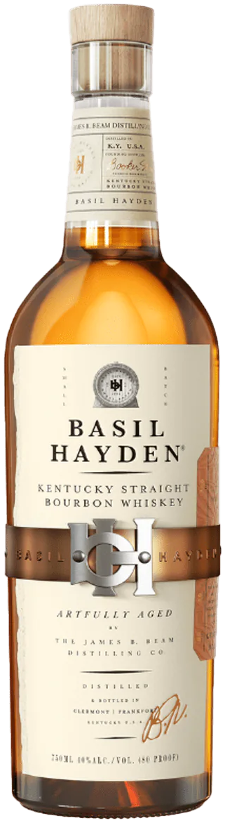 An image of a bottle of the award winning Basil Hayden Kentucky Straight Bourbon Whiskey 700ml
