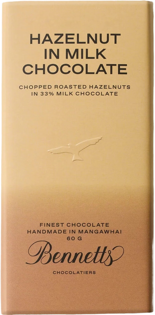 Load image into Gallery viewer, Bennett's Hazelnut in Milk Chocolate bar packaging