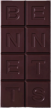 Load image into Gallery viewer, Dark chocolate bar with 'BENNETTS' branding on a dark background