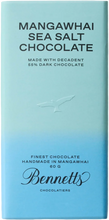 Load image into Gallery viewer, Mangawhai Sea Salt Chocolate bar packaging with Bennett's Chocolatiers branding.