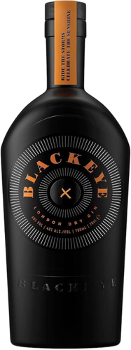 An image of the ultra-cool, rugby fan favourite Blackeye London Dry Gin, 700ml