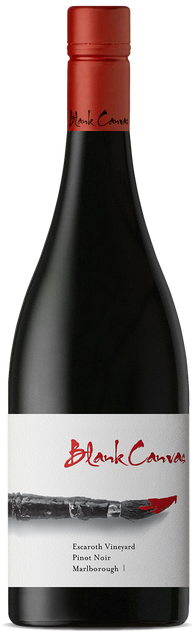 An image of a bottle of Blank Canvas Escaroth Marlborough New Zealand Pinot Noir