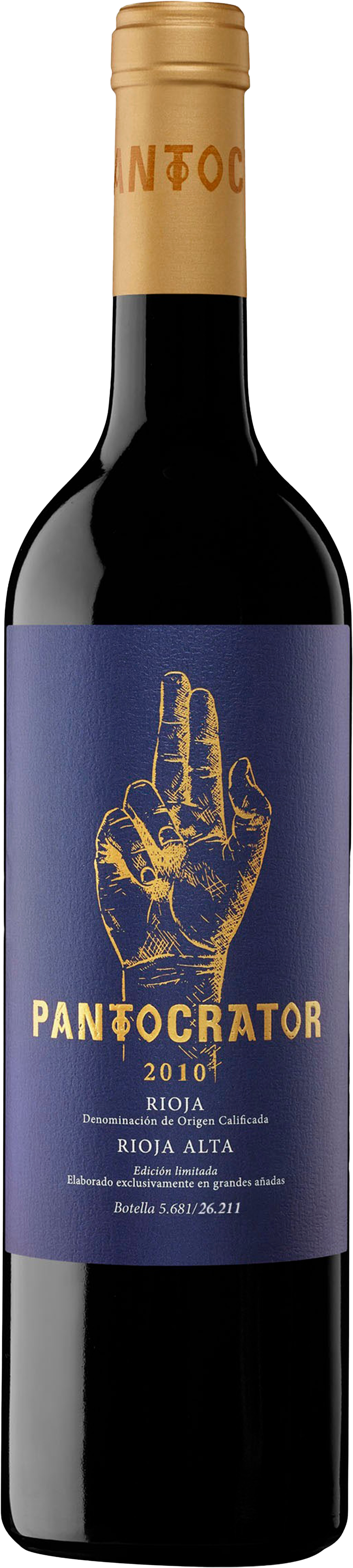 Load image into Gallery viewer, Bodegas Taron Pantocrator red wine bottle on a white background