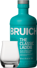 Load image into Gallery viewer, An image of a Bruichladdich Classic Laddie Whisky Gift Box including a handsome whisky tumbler glass