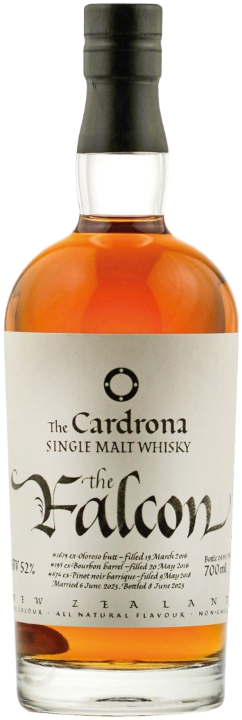 An image of a bottle of Cardrona's new  'The Falcon' Single Malt Whisky 700ml