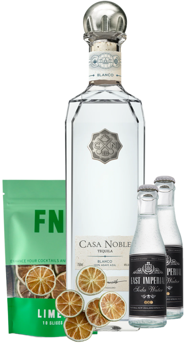 An image of a Casa Noble Blanco Tequila Gift Box