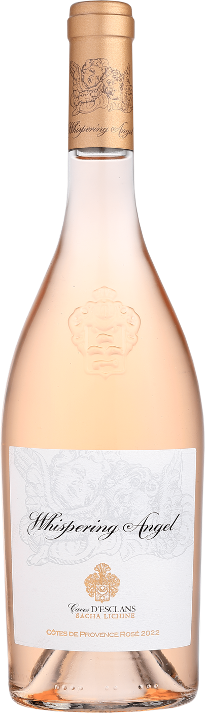 An image of a bottle of the stunning and luxurious Chateau D'Esclans 'Whispering Angel' Rosé, 750ml
