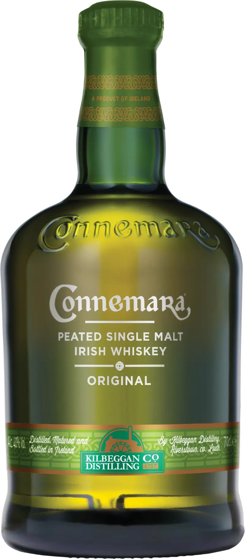 An image of a bottle of Connemara Original Peated Irish Single Malt Whiskey 700ml