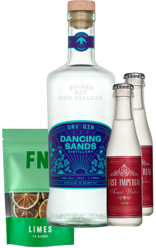 An image of a Dancing Sands Dry Gin Gift Box Hamper