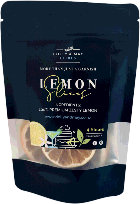 An image of Dolly & May garnish lemon slices. Great for any cocktail.