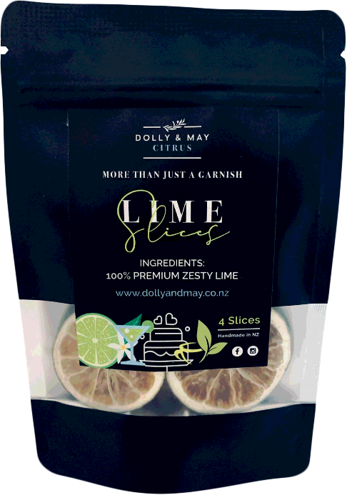 An image of Dolly & May garnish lime slices. Great for any cocktail.
