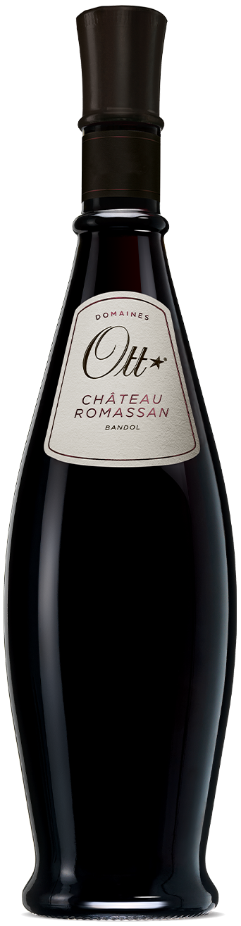 An image of a bottle of Domaines Ott Chateau Romassan Bandol Rouge 750ml red wine