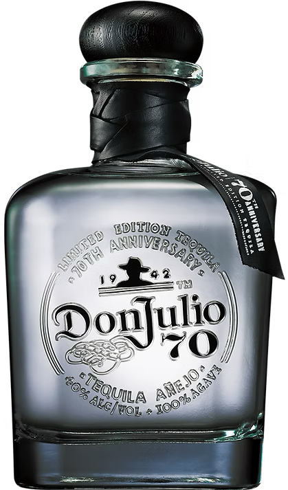 Don Julio 70 Cristalino Tequila bottle – luxury crystal-clear añejo tequila aged 18 months in oak, perfect gift, available in New Zealand