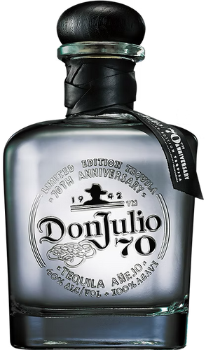 Don Julio 70 Cristalino Tequila bottle – luxury crystal-clear añejo tequila aged 18 months in oak, perfect gift, available in New Zealand