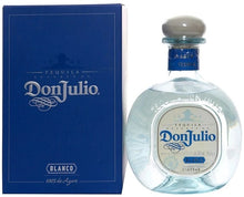 Load image into Gallery viewer, An image of a bottle of Don Julio Blanco Tequila next to its fine gift box