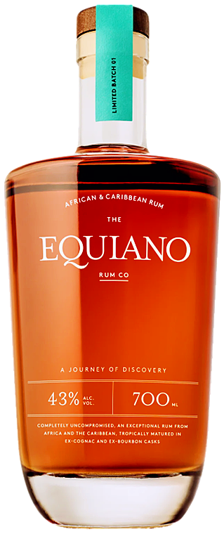 An image of a bottle of Equiano Original Oak Cask Barbados & Mauritius Rum