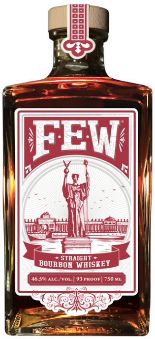 An image of a gorgeous bottle of FEW Spirits Straight Bourbon Whiskey 700ml
