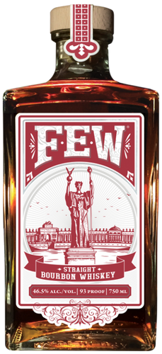 An image of a gorgeous bottle of FEW Spirits Straight Bourbon Whiskey 700ml