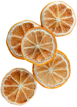 Load image into Gallery viewer, Dried lemon slices on a white background
