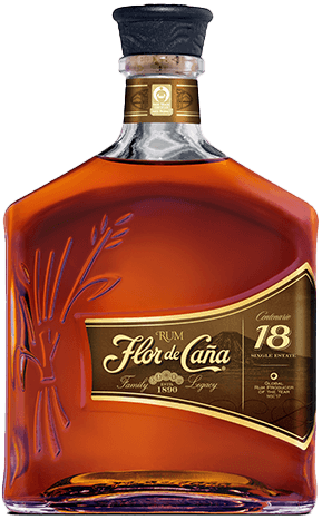 An image of a bottle of Flor de Cana 18 year old dark rum from Nicaragua