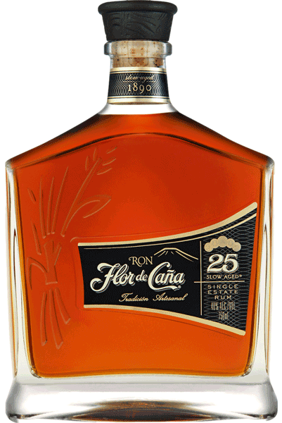 A bottle of the luxurious Flor de Cana Centenario 25YO Single Estate Nicaraguan Rum