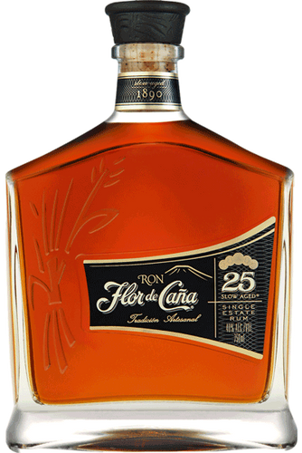 A bottle of the luxurious Flor de Cana Centenario 25YO Single Estate Nicaraguan Rum