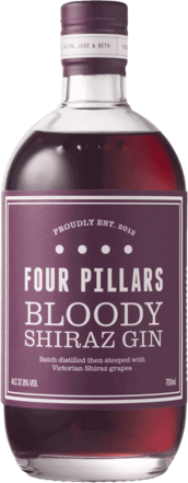 An image of a bottle of Four Pillars Bloody Shiraz Gin, 700ml
