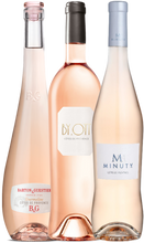 Load image into Gallery viewer, An image of a French Rosé Gift Box containing a bottle of Barton Guestier, By.Ott &amp; Miuty rosé wines