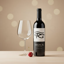 Load image into Gallery viewer, Bottle of Glaetzer-Amon-Ra-Barossa-Shiraz a wine with a glass and cherry on a beige background