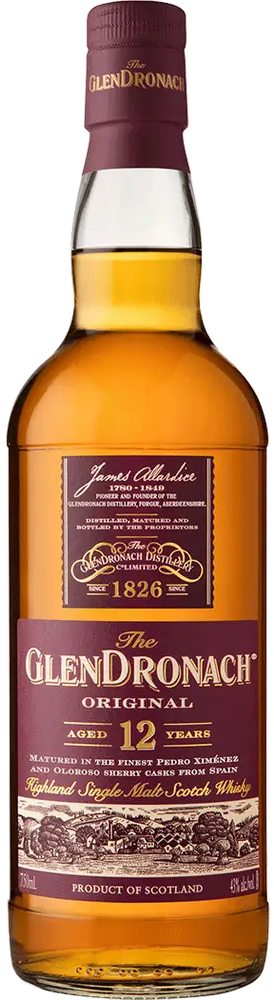 An image of a bottle of GlenDronach Original 12 Year Old Single Malt Scotch Whisky 700ml