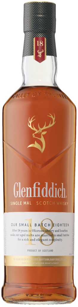 An image of a bottle of Glenfiddich 18YO Single Malt Speyside Scotch Whisky 700ml