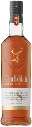 An image of a bottle of Glenfiddich 18YO Single Malt Speyside Scotch Whisky 700ml