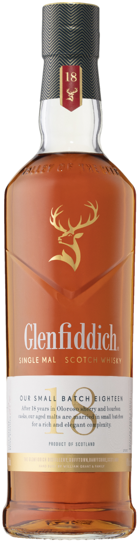 An image of a bottle of Glenfiddich 18YO Single Malt Speyside Scotch Whisky 700ml