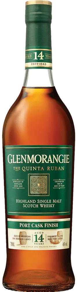 An image of a bottle of Glenmorangie Quinta Ruban 14 Year Old Single Malt Scotch
