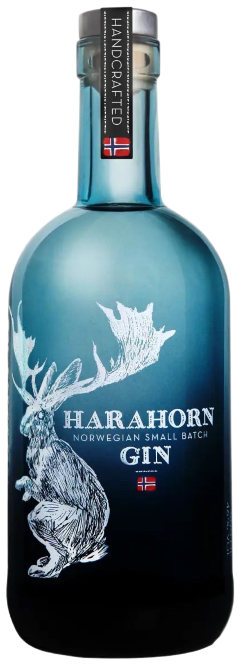 An image of a bottle of Harahorn Norwegian Small Batch Dry Gin 1,000ml
