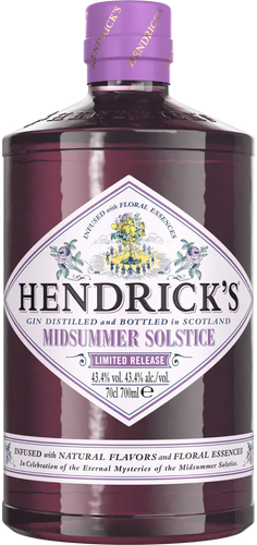 An image of a bottle of Limited Edition Hendrick's Midsummer Solstice Gin 700ml