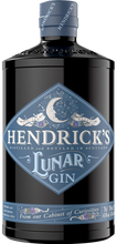 Load image into Gallery viewer, Hendrick's Lunar Gin bottle with blue label on a white background