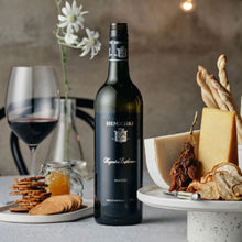 Load image into Gallery viewer, Henschke Henschke Keyneton Euphonium red wine bottle on a table with cheese, crackers, and a glass of wine.
