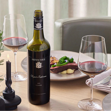 Load image into Gallery viewer, Henschke Keyneton Euphonium red wine bottle with glasses and a meal on a table