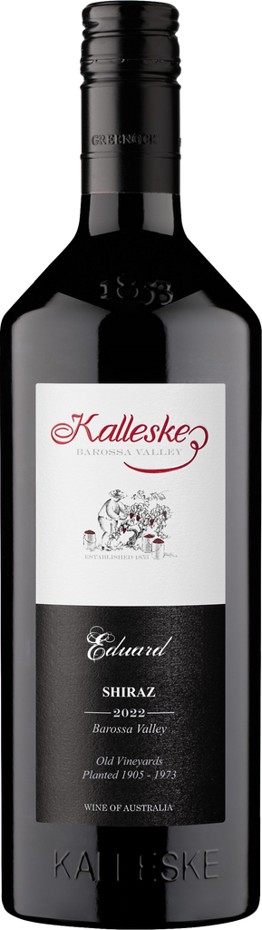 Kalleske Eduard Shiraz red wine bottle with label