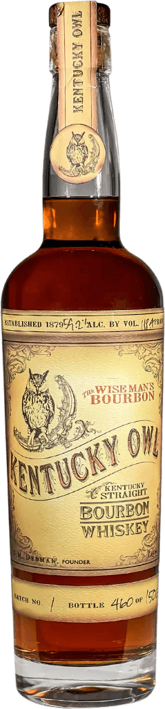 An image of a bottle of Kentucky Owl Bourbon Whiskey